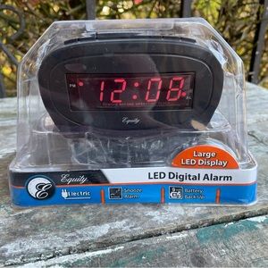 Equity Black LED Alarm Clock